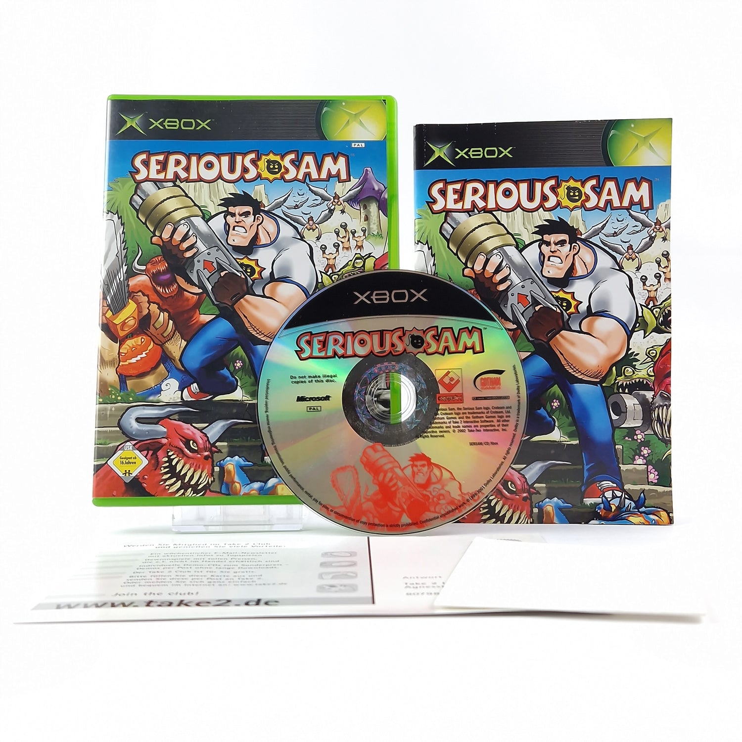 Microsoft Xbox Classic Game: Serious Sam - OVP Instructions CD | German PAL version