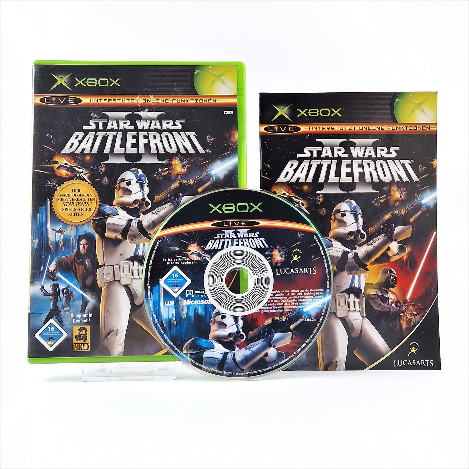 Microsoft Xbox Classic Game: Star Wars Battlefront II 2 - OVP Instructions CD PAL