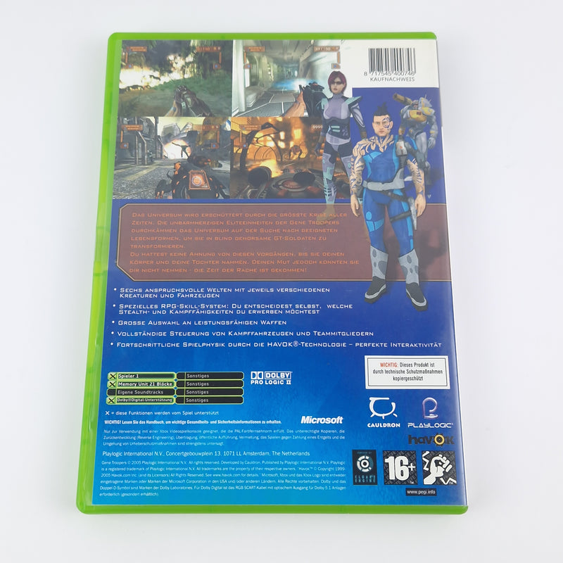 Microsoft Xbox Classic Spiel : Gene Troopers - OVP Anleitung CD | dt. PAL