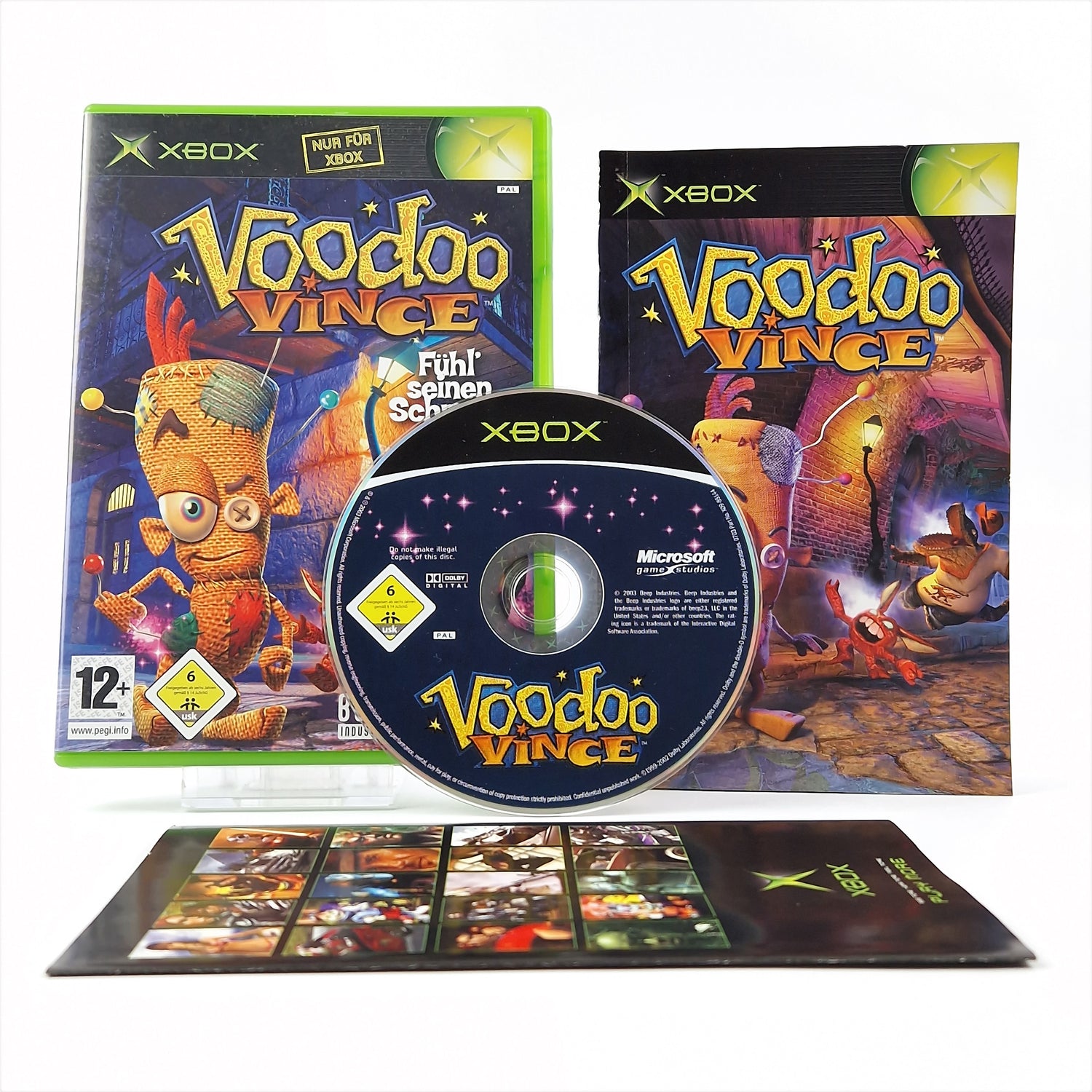 Microsoft Xbox Classic Spiel : Voodoo Vince Fühl seinen Schmerz - OVP CD dt. PAL