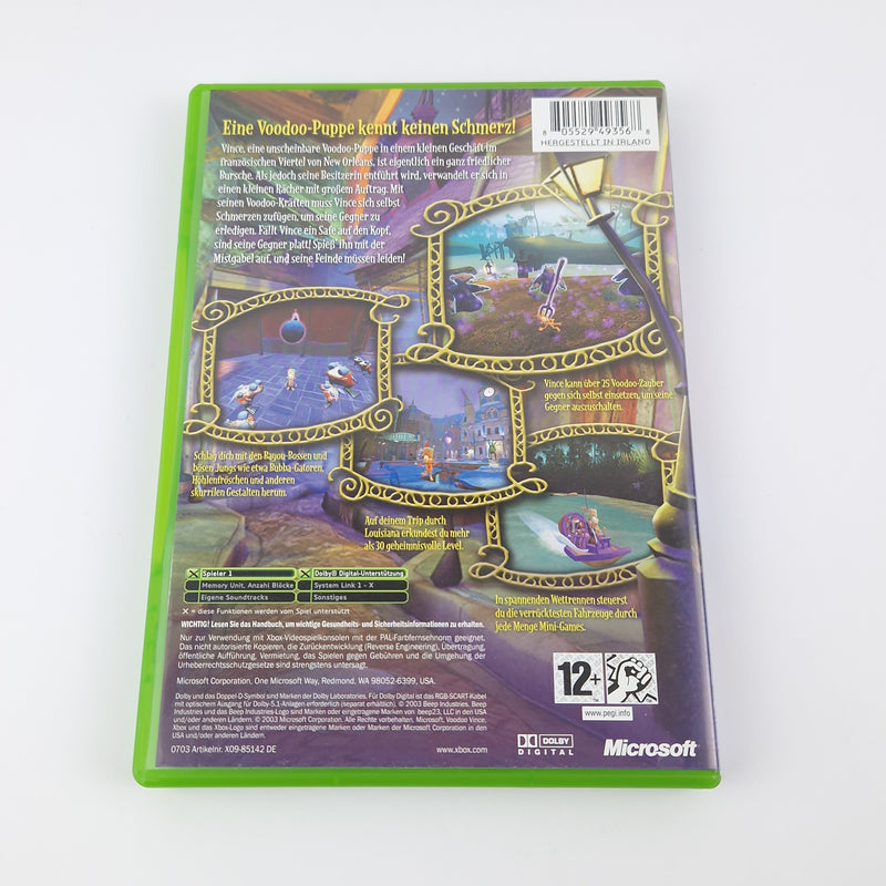 Microsoft Xbox Classic Spiel : Voodoo Vince Fühl seinen Schmerz - OVP CD dt. PAL