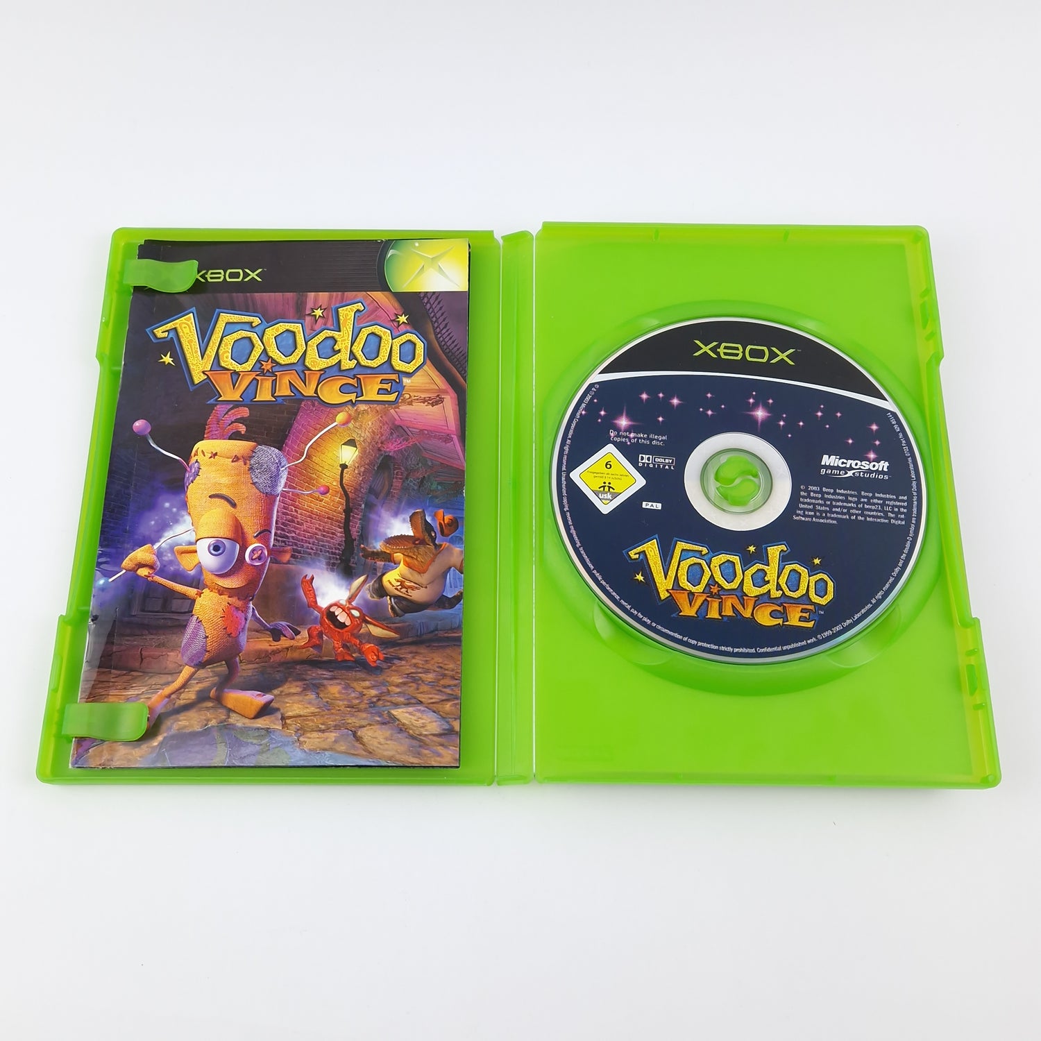 Microsoft Xbox Classic Spiel : Voodoo Vince Fühl seinen Schmerz - OVP CD dt. PAL