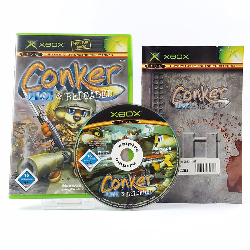 Microsoft Xbox Classic Spiel : Conker Live & Reloaded - OVP Anleitung CD dt. PAL