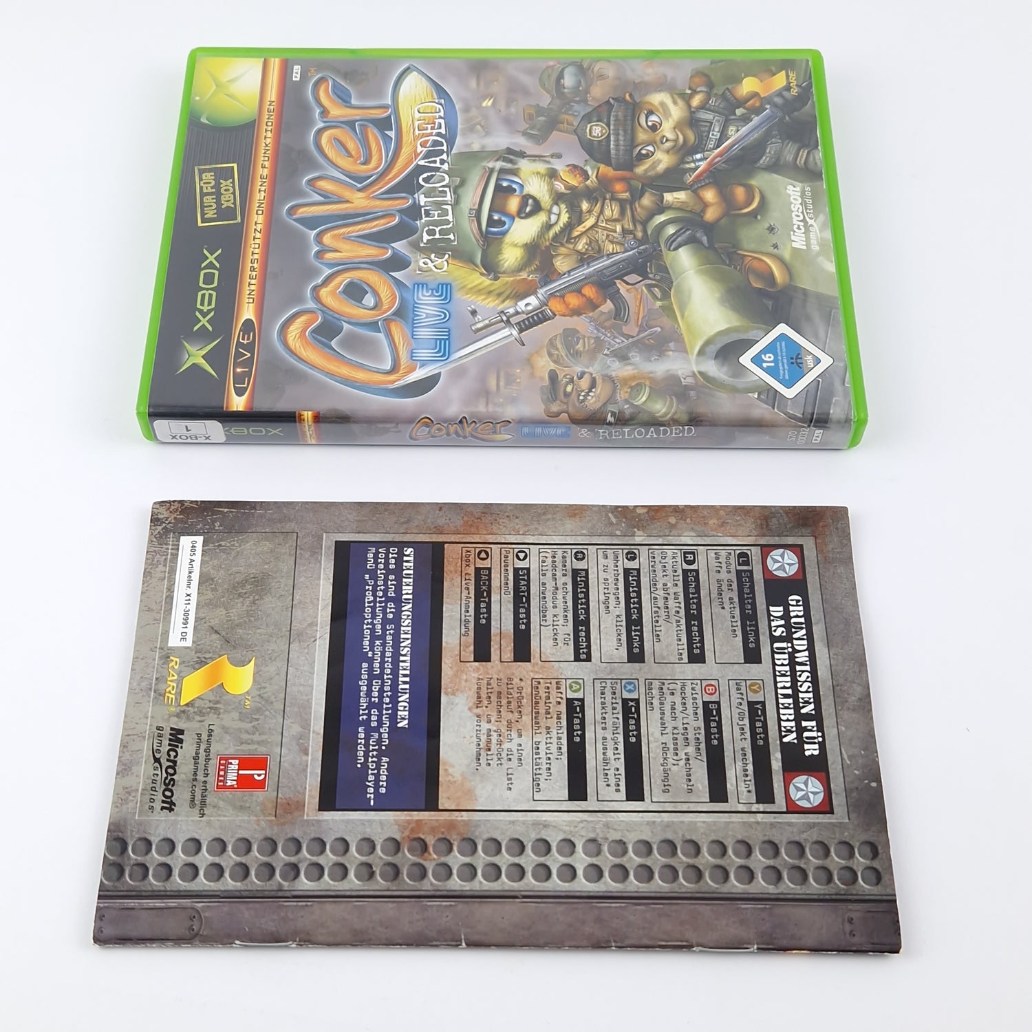 Microsoft Xbox Classic Spiel : Conker Live & Reloaded - OVP Anleitung CD dt. PAL