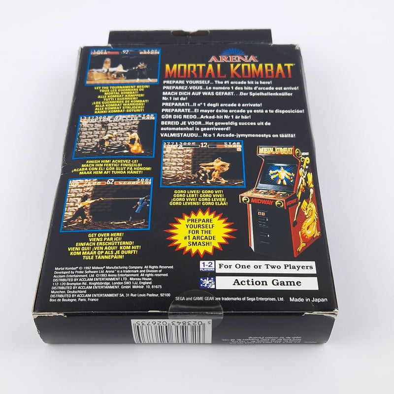 Sega Game Gear Spiel : Mortal Kombat - OVP Anleitung Modul | PAL Version