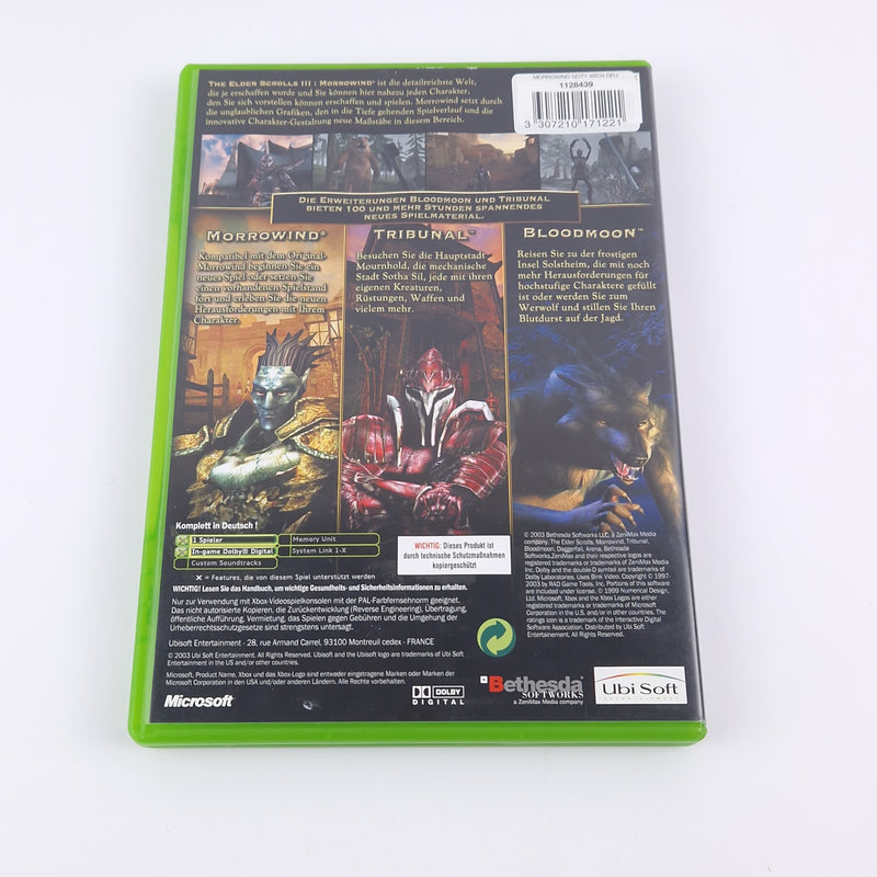 Microsoft Xbox Classic Spiel : The Elder Scrolls III Morrowind ohne Karte - OVP