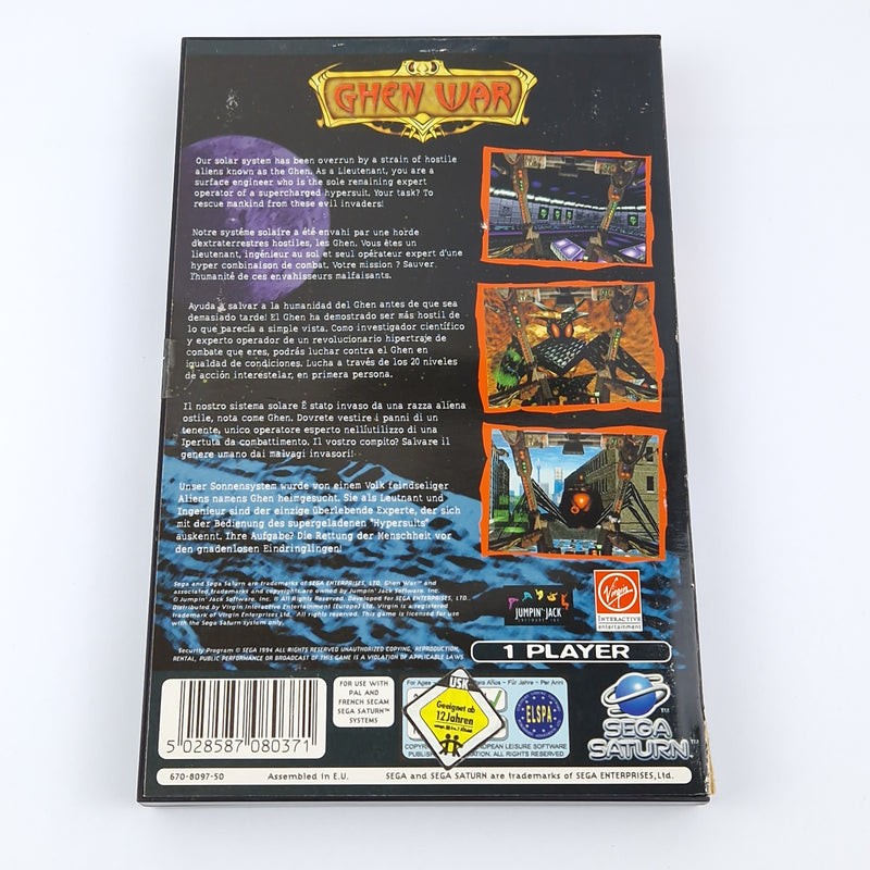 Sega Saturn Spiel : Ghen War - OVP Anleitung CD Disk | PAL Game