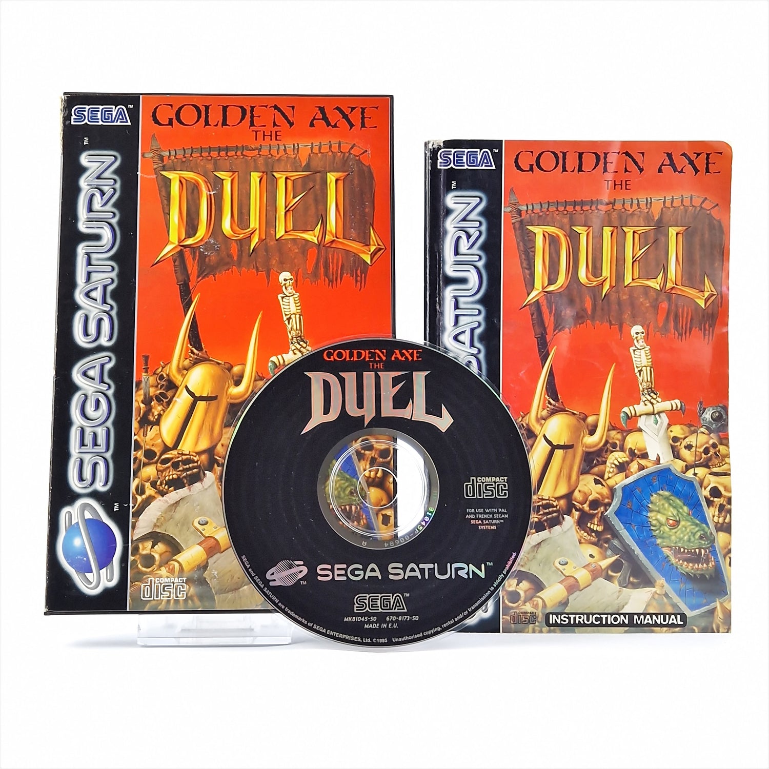 Sega Saturn Spiel : Golden Axe The Duel - OVP Anleitung CD Disk | PAL Game