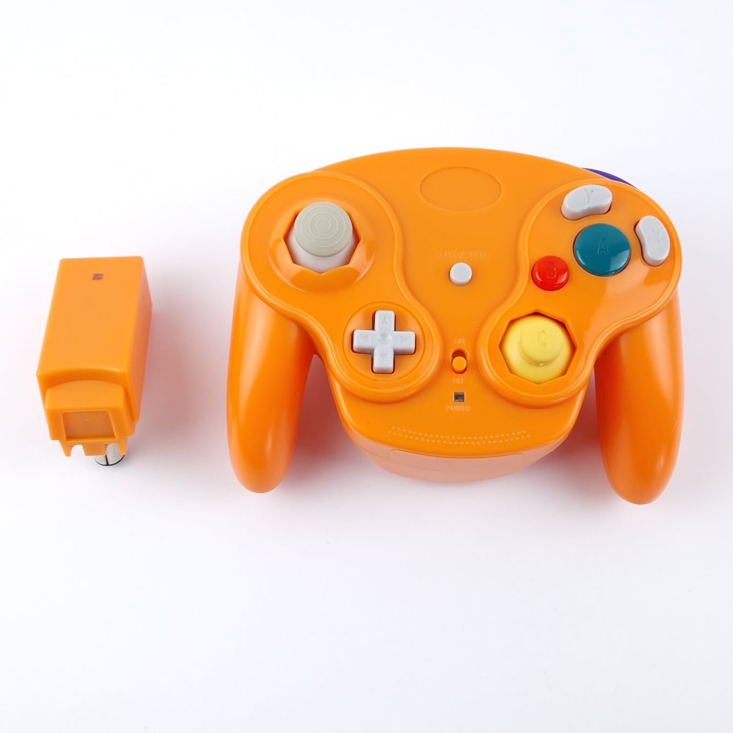 Nintendo Gamecube Zubehör : Funk Controller Orange (Kein Original Wavebird)