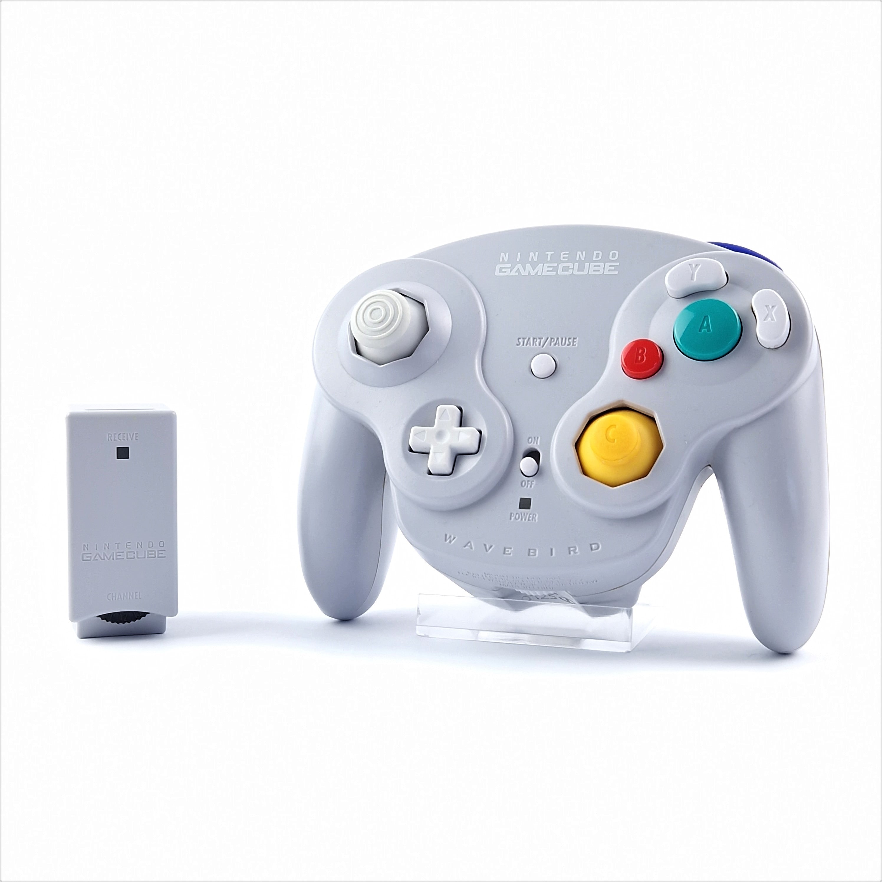 Nintendo Gamecube Zubehör : Original Wavebird Controller Grau / Funk Gamepad [2]