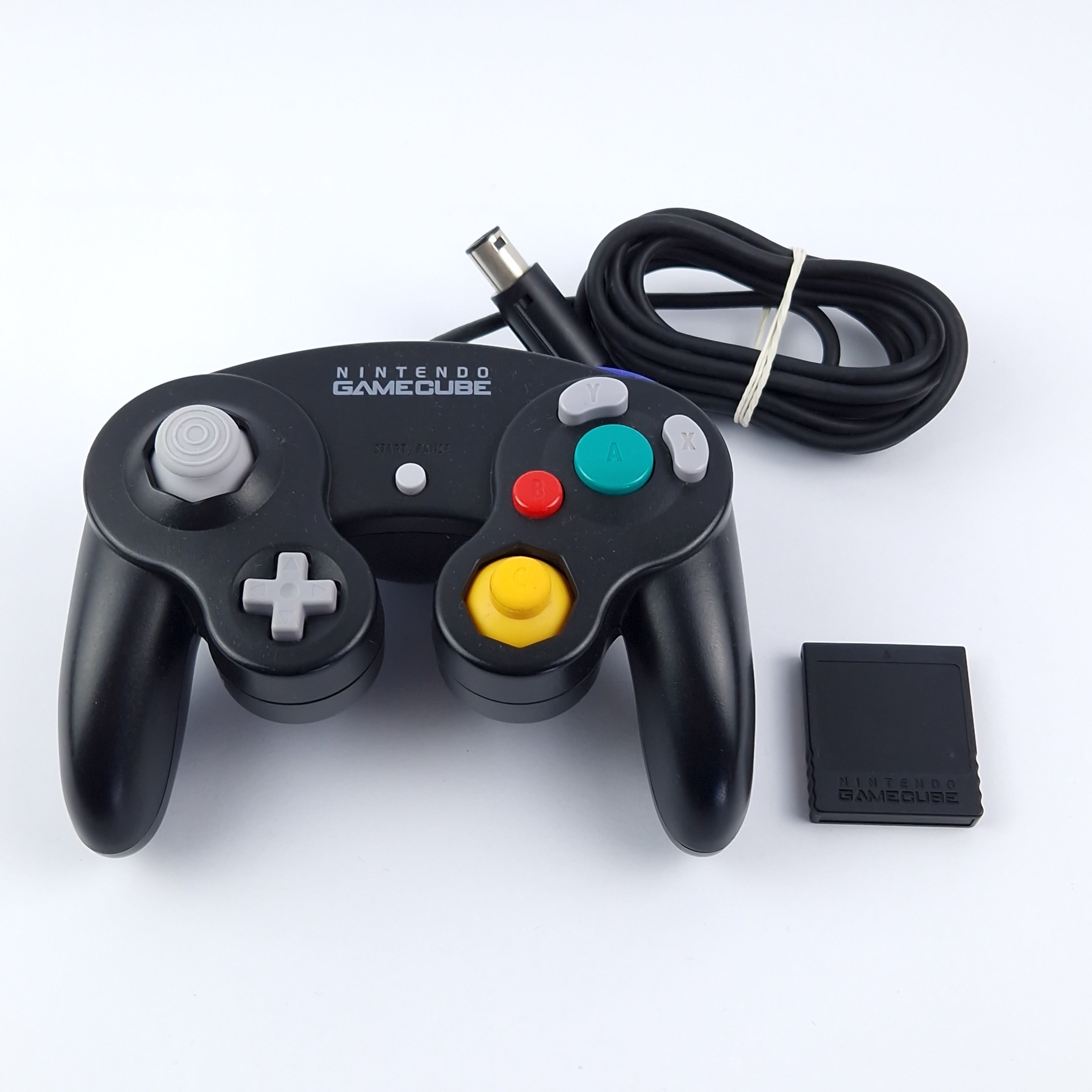 Nintendo Gamecube Konsole : Schwarz mit Controller, Kabel u. Memory Card Console