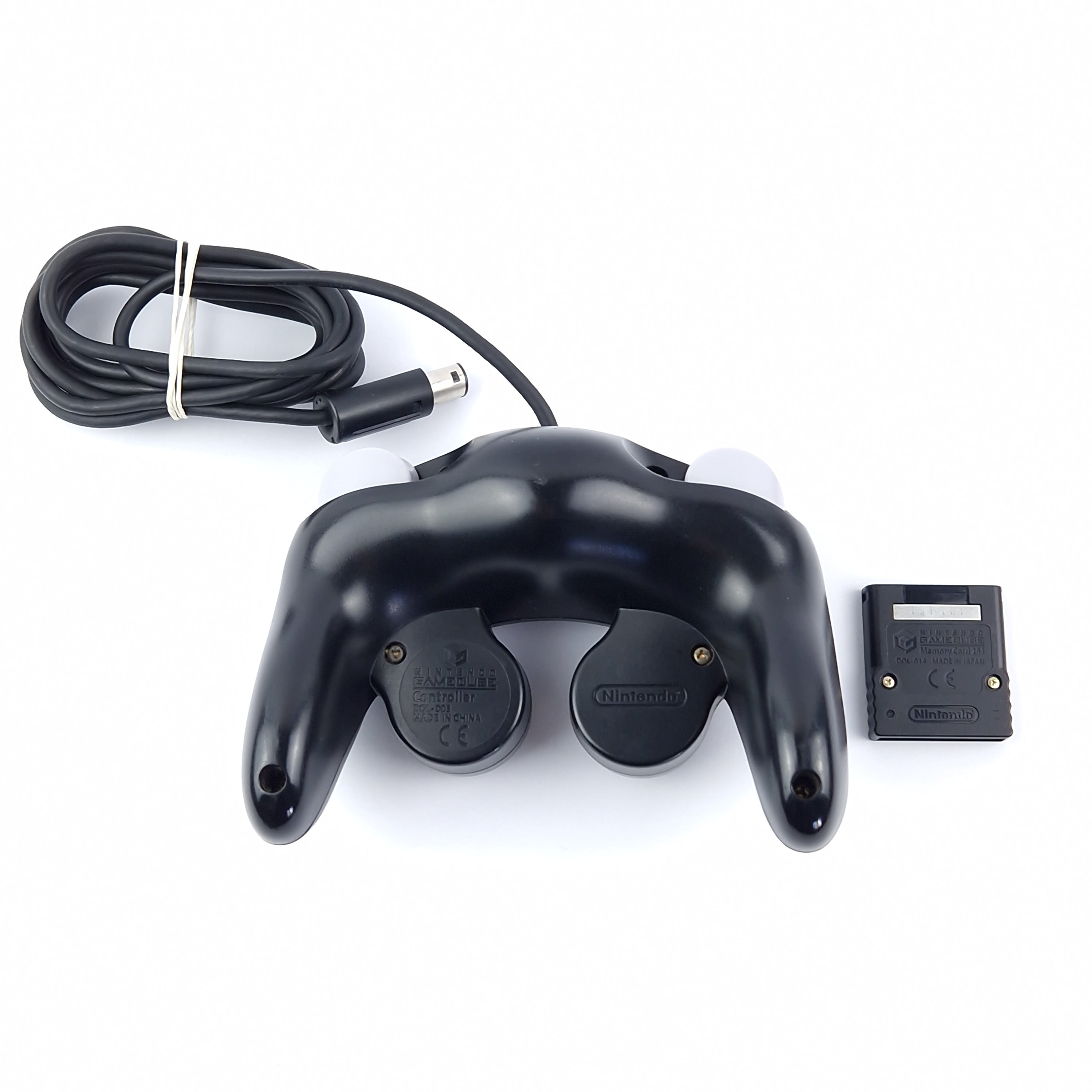Nintendo Gamecube Konsole : Schwarz mit Controller, Kabel u. Memory Card Console