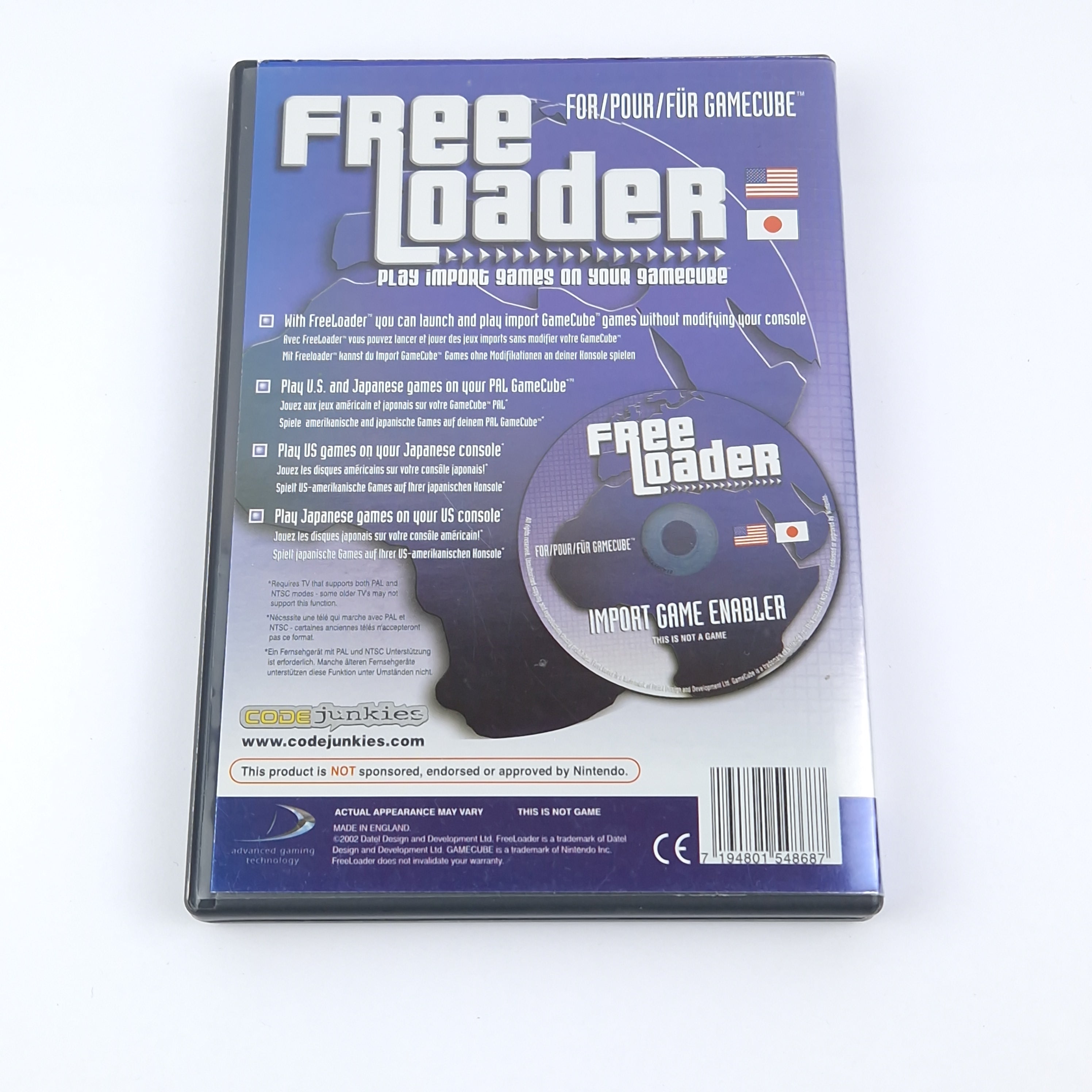 Nintendo Gamecube Zubehör : Free Loader Play Import Games - OVP Anleitung PAL