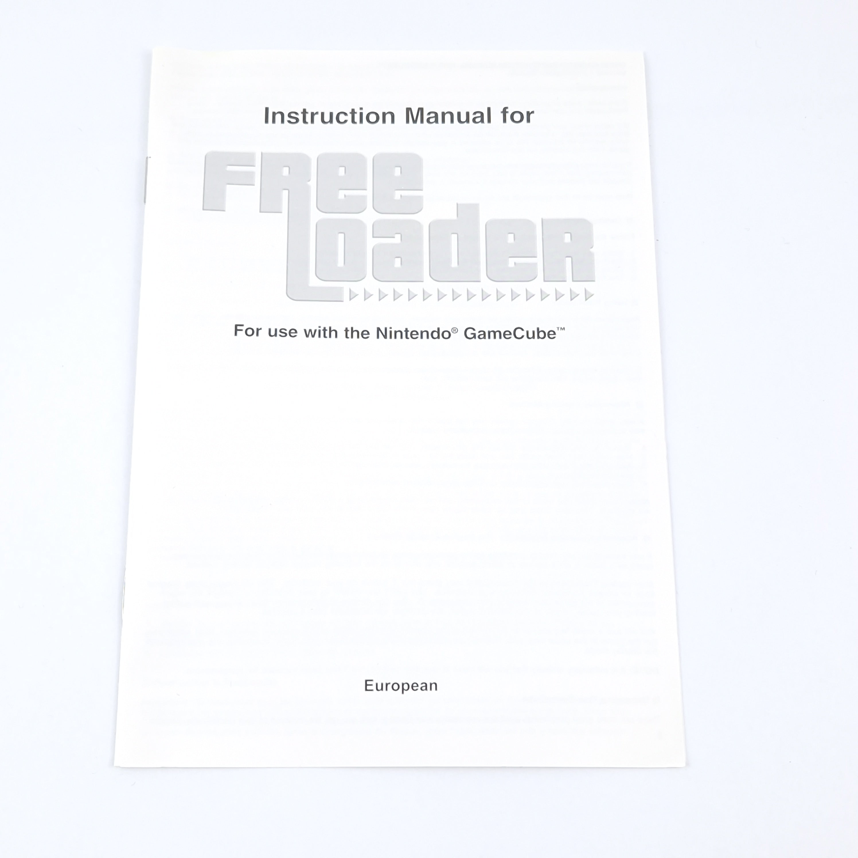 Nintendo Gamecube Zubehör : Free Loader Play Import Games - OVP Anleitung PAL