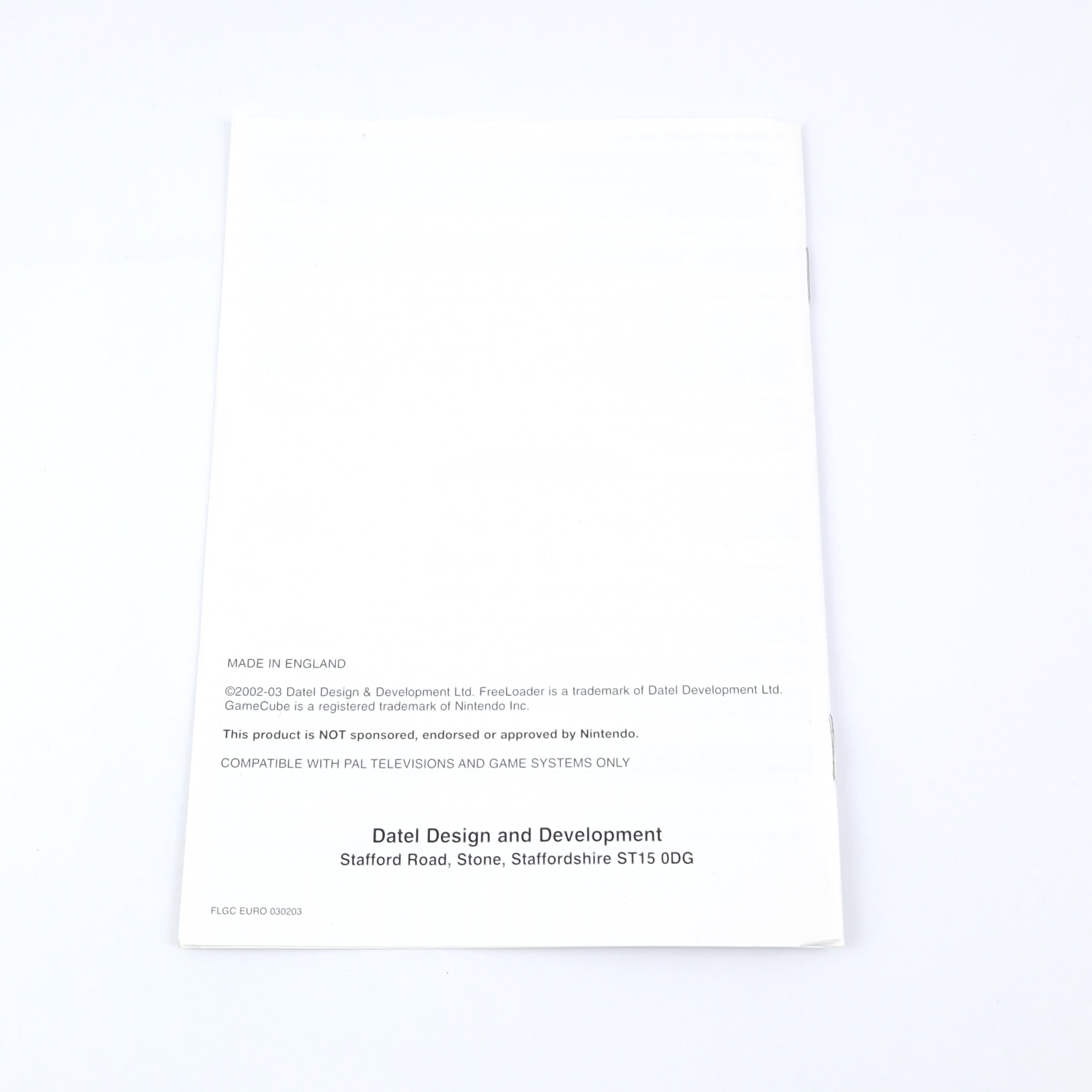 Nintendo Gamecube Zubehör : Free Loader Play Import Games - OVP Anleitung PAL