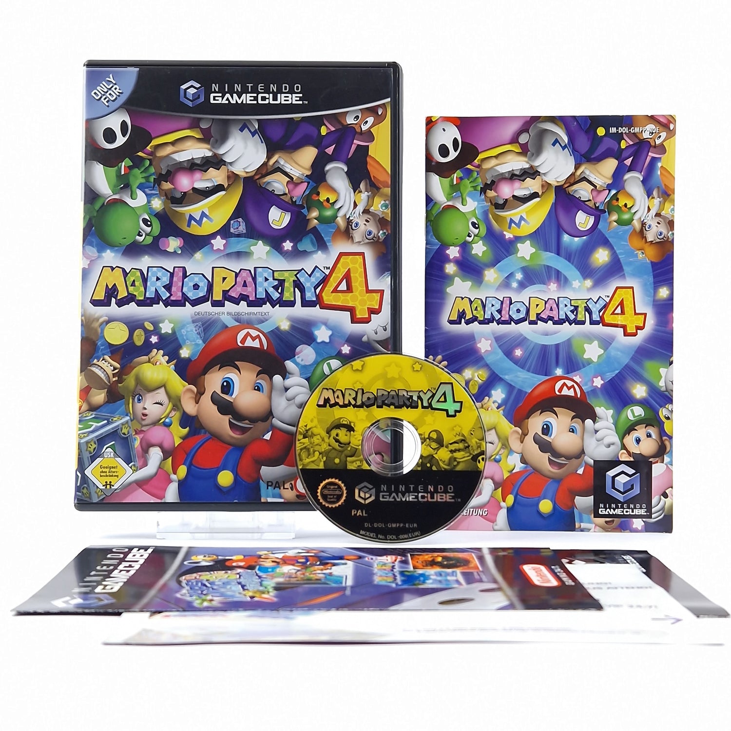 Nintendo Gamecube Spiel : Mario Party 4 - OVP Anleitung CD Disk | PAL Game