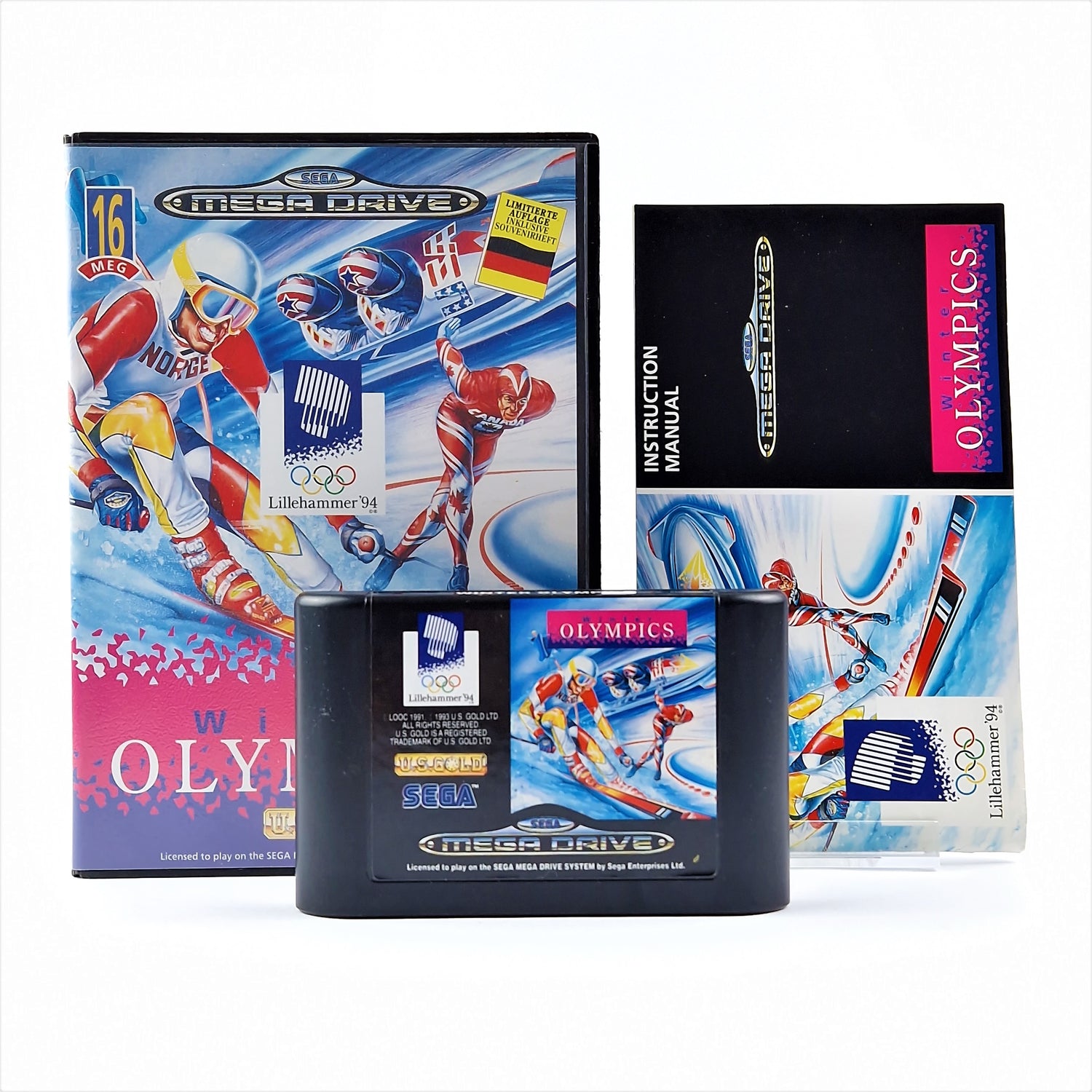 Sega Mega Drive Game: Winter Olympics - OVP Instructions Module | MD PAL Game
