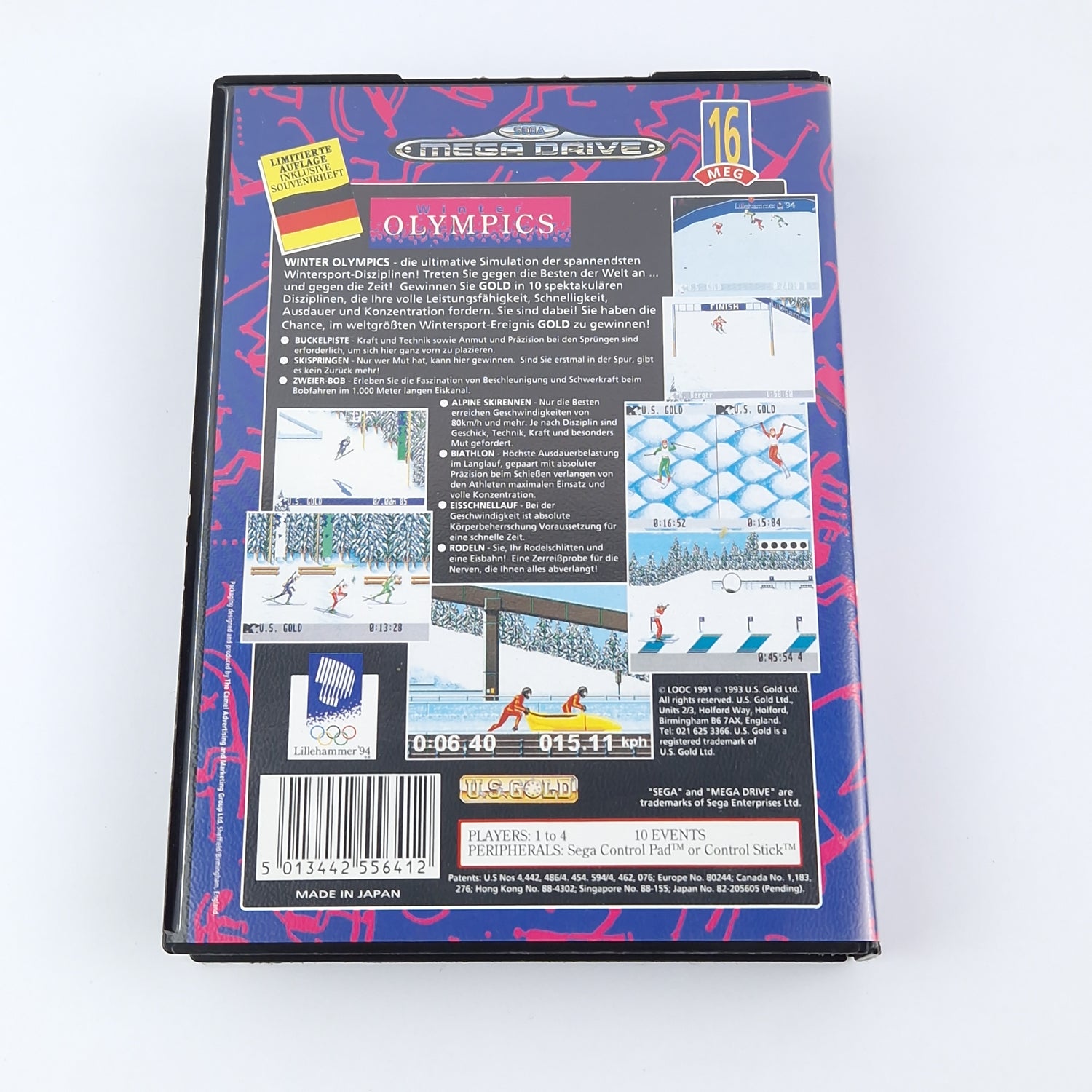 Sega Mega Drive Spiel : Winter Olympics - OVP Anleitung Modul | MD PAL Game