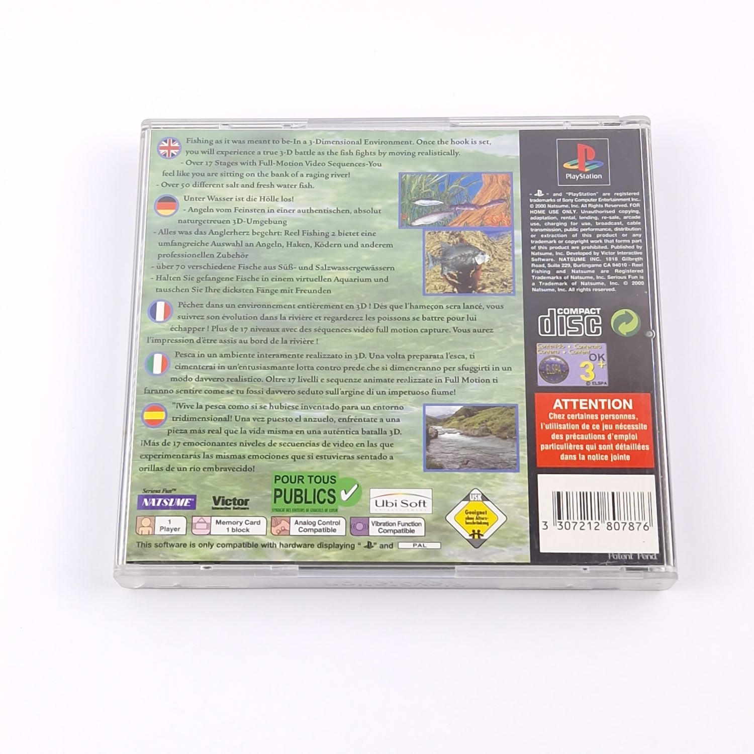 Sony Playstation 1 Spiel : Reel Fishing II 2 - OVP Anleitung - PS1 PSX PAL