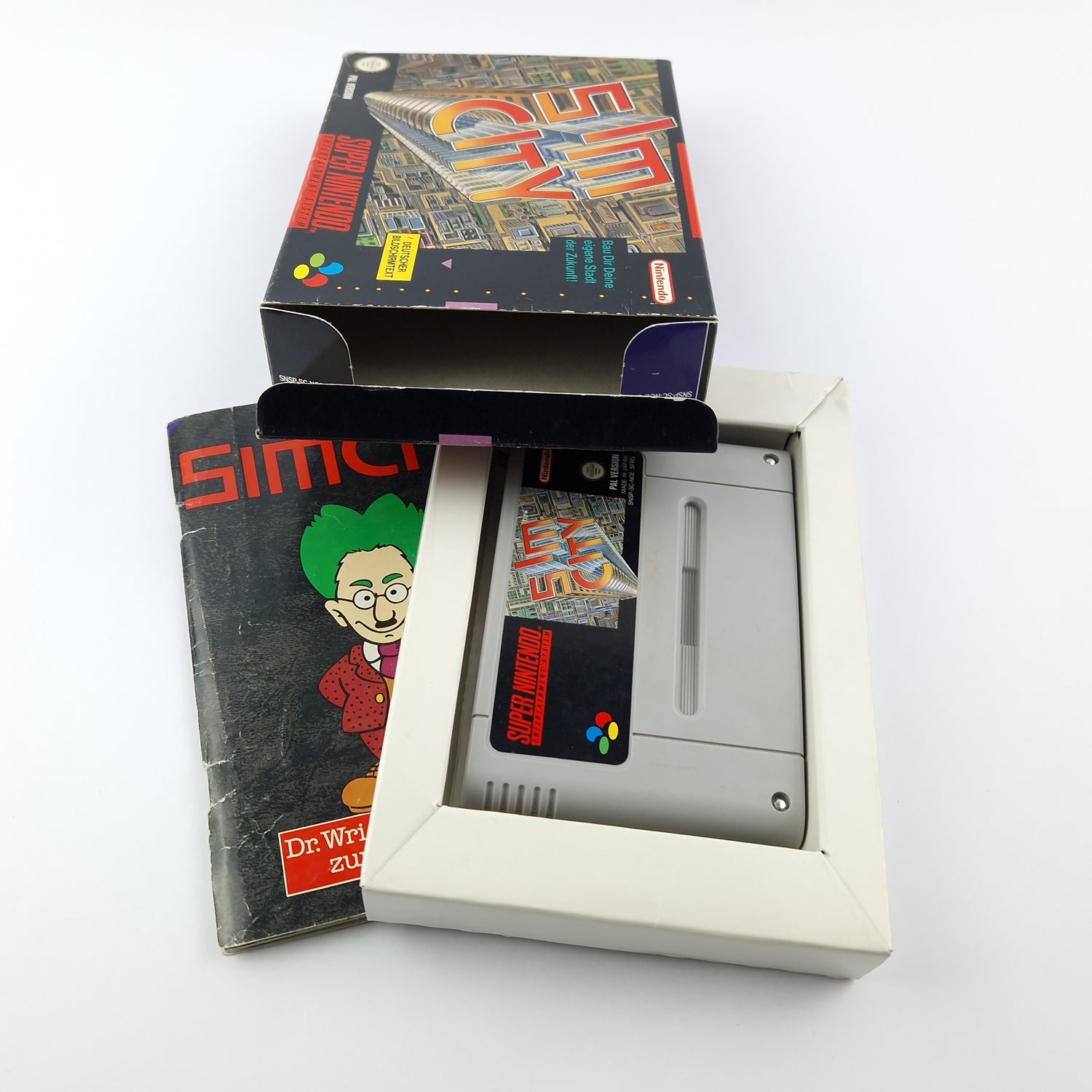 Super Nintendo Spiel : Sim City - OVP Anleitung Modul Cartridge | SNES PAL Game