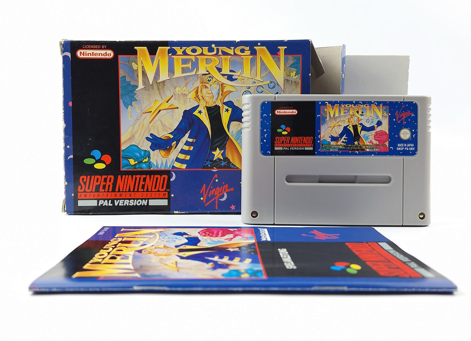Super Nintendo Game: Young Merlin - OVP Instructions Module Cartridge | SNES PAL