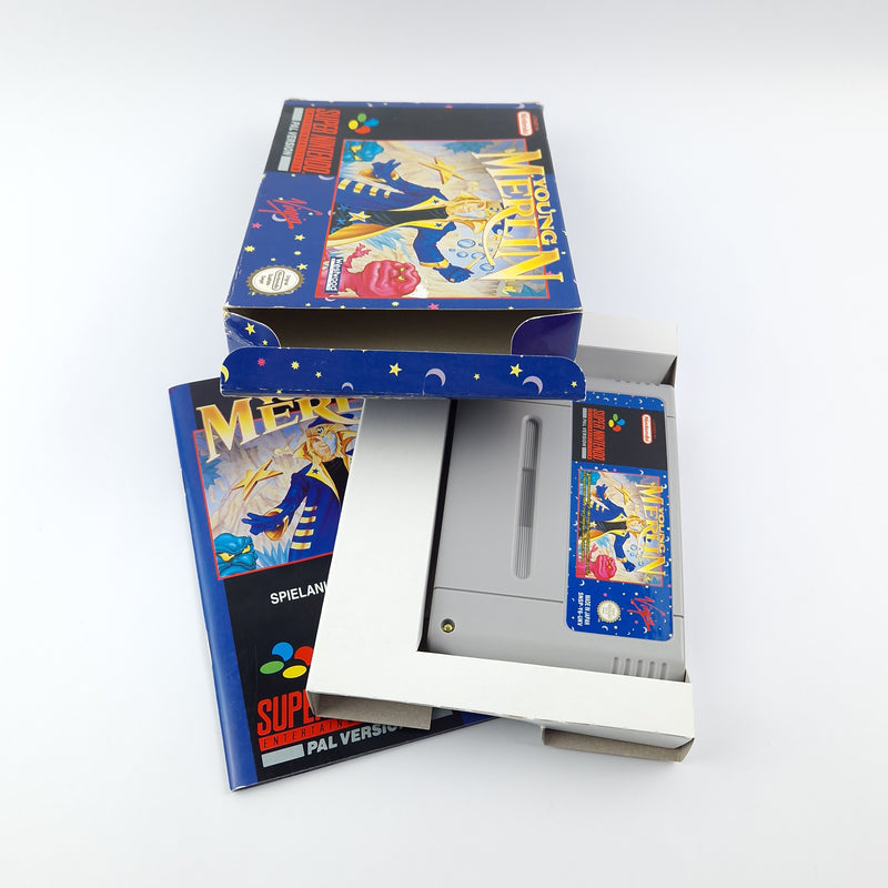 Super Nintendo Spiel : Young Merlin - OVP Anleitung Modul Cartridge | SNES PAL
