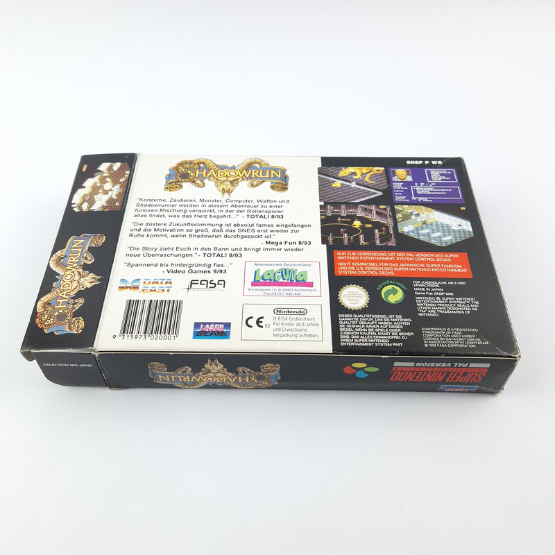 Super Nintendo Spiel : Shadowrun - OVP Anleitung Modul | SNES PAL NOE