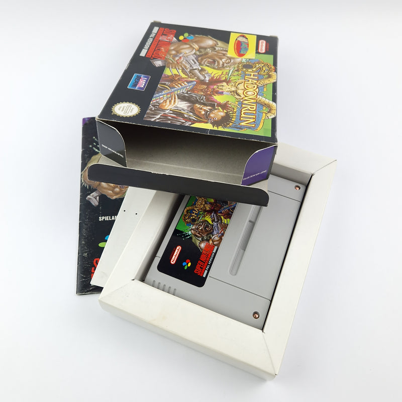 Super Nintendo Spiel : Shadowrun - OVP Anleitung Modul | SNES PAL NOE