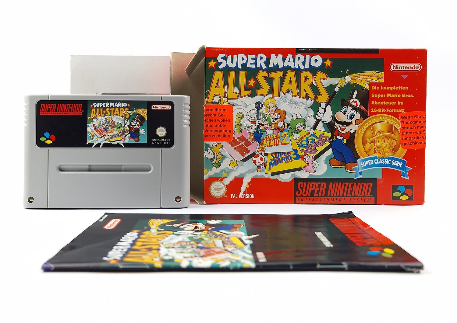 Super Nintendo Spiel : Super Mario Allstars - OVP Anleitung Modul | SNES PAL NOE