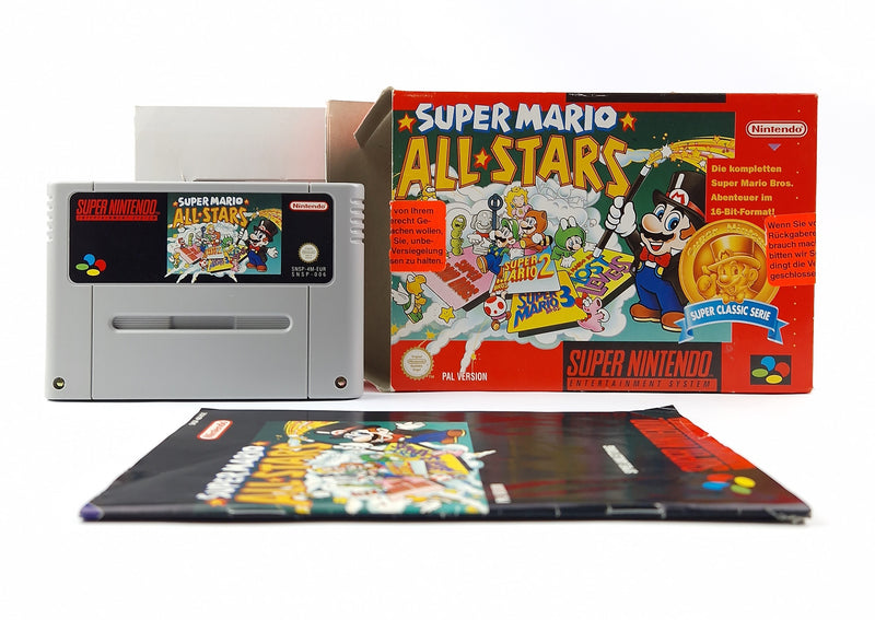 Super Nintendo Spiel : Super Mario Allstars - OVP Anleitung Modul | SNES PAL NOE