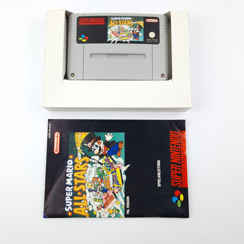 Super Nintendo Spiel : Super Mario Allstars - OVP Anleitung Modul | SNES PAL NOE
