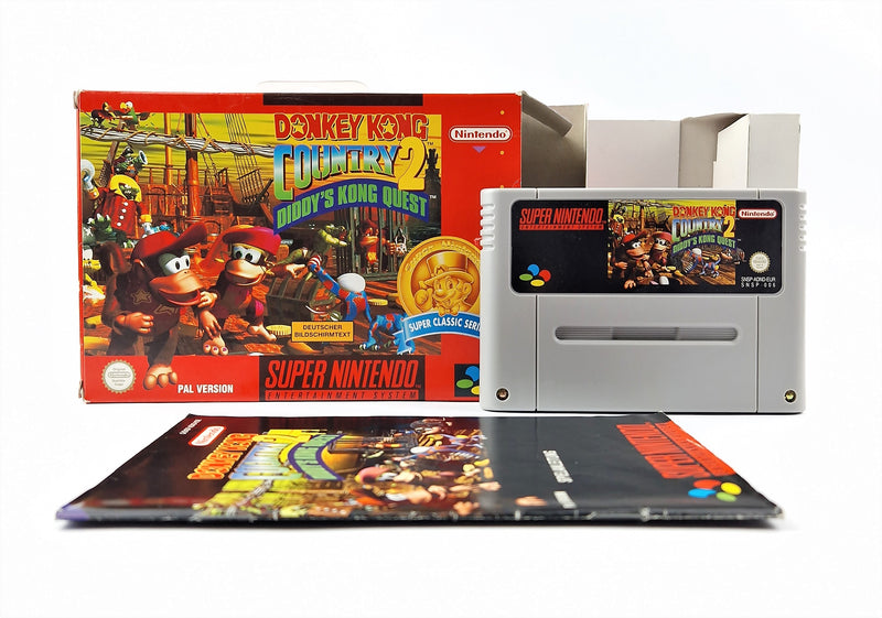 Super Nintendo Spiel : Donkey Kong Country 2 - OVP Anleitung Modul | SNES PAL