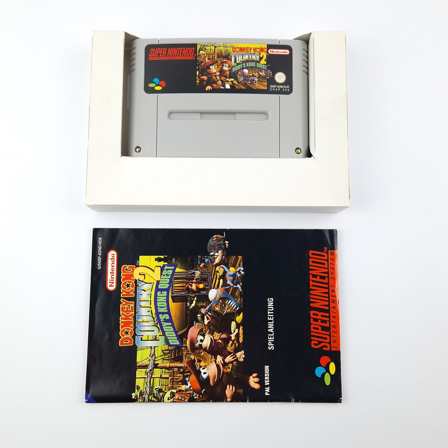 Super Nintendo Spiel : Donkey Kong Country 2 - OVP Anleitung Modul | SNES PAL