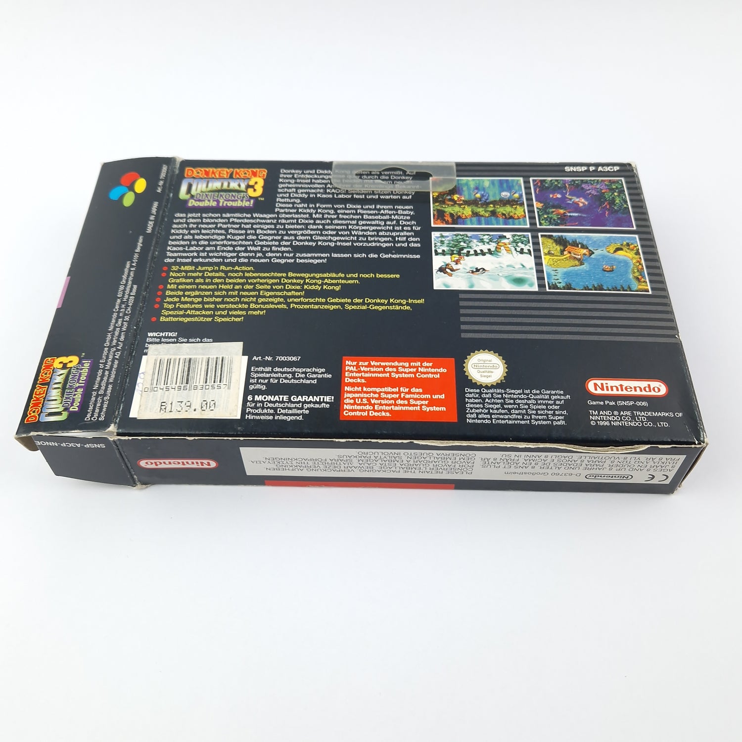 Super Nintendo Spiel : Donkey Kong Country 3 - OVP Anleitung Modul | SNES PAL