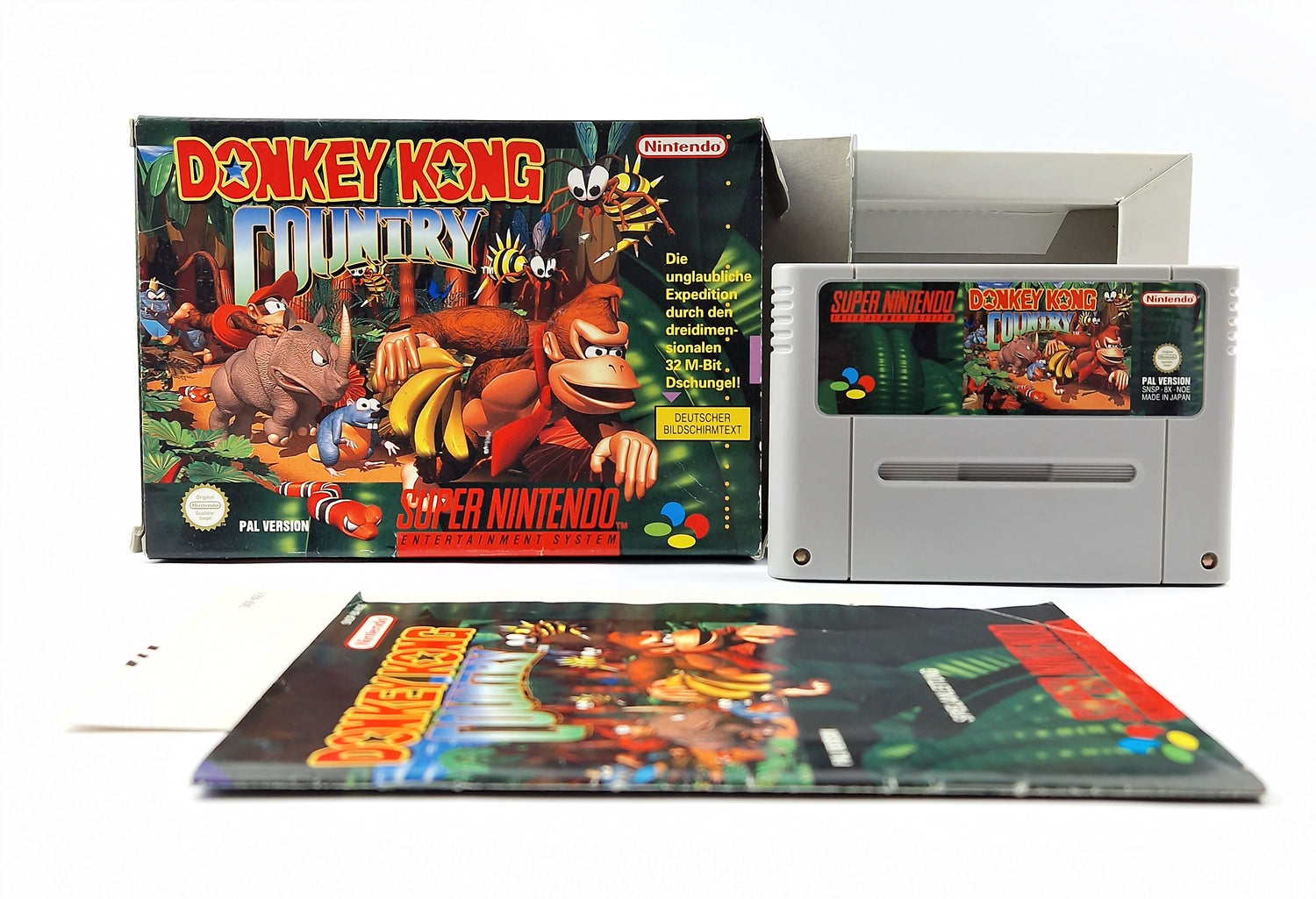 Super Nintendo Spiel : Donkey Kong Country - OVP Anleitung Modul | SNES PAL