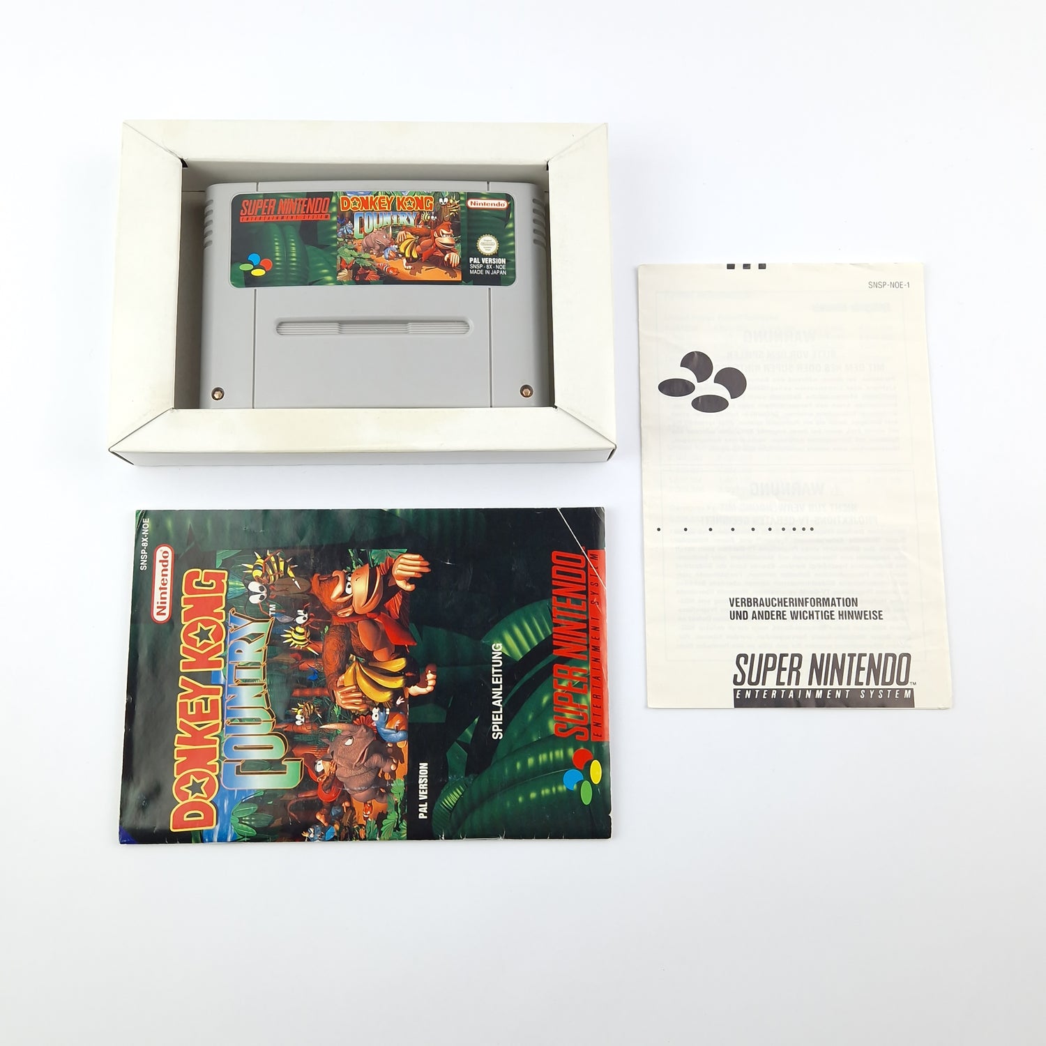 Super Nintendo Spiel : Donkey Kong Country - OVP Anleitung Modul | SNES PAL