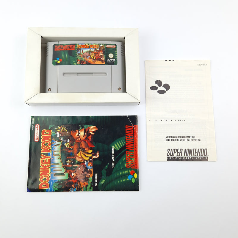 Super Nintendo Spiel : Donkey Kong Country - OVP Anleitung Modul | SNES PAL