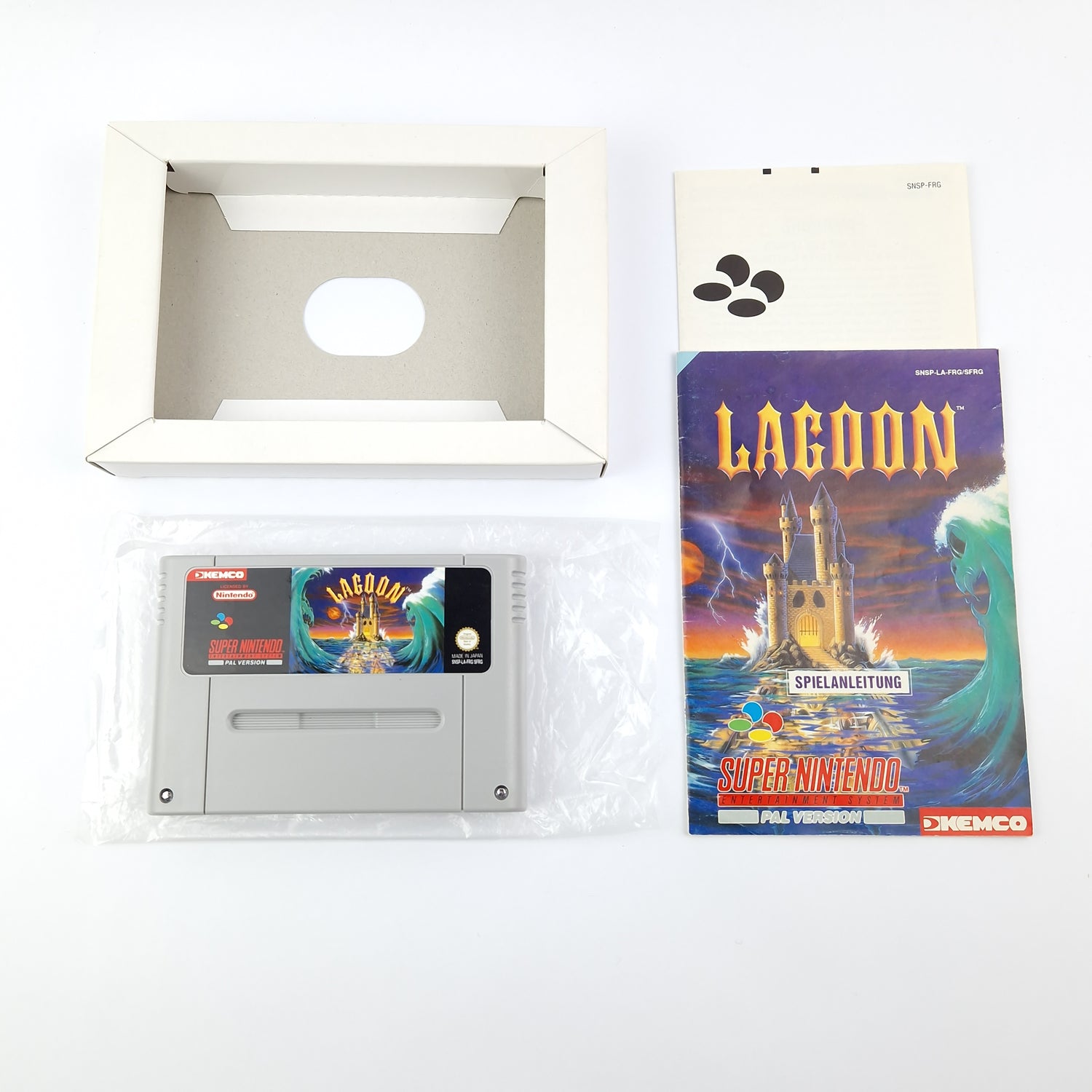 Super Nintendo Spiel : Lagoon - OVP Anleitung Modul | SNES PAL FRG/SFRG