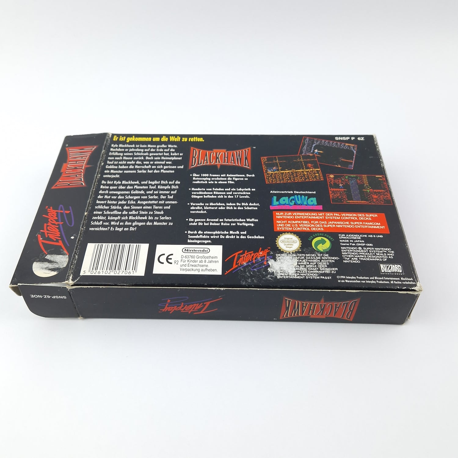 Super Nintendo Spiel : Blackhawk - OVP Anleitung Modul | SNES PAL NOE