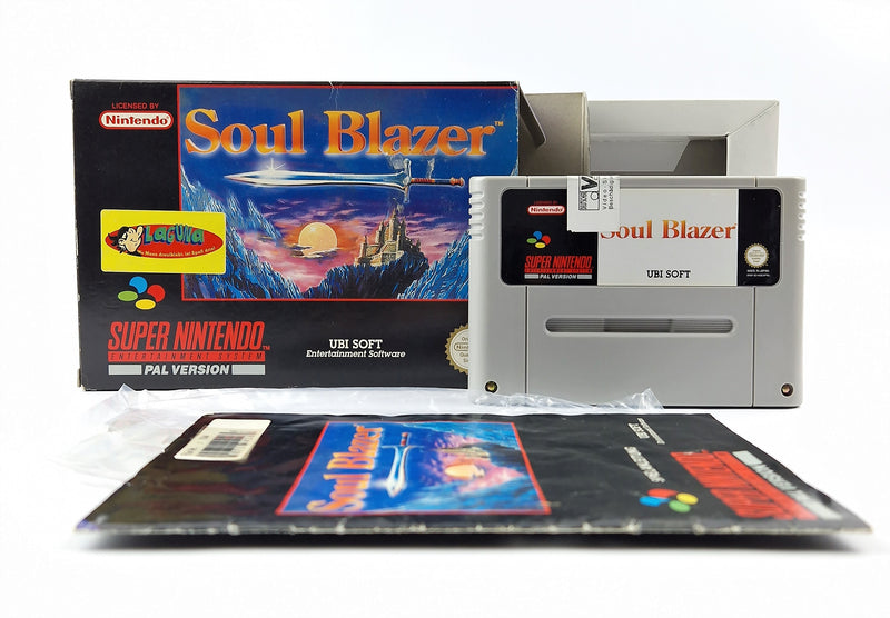 Super Nintendo Spiel : Soul Blazer - OVP Anleitung Modul | SNES PAL NOE