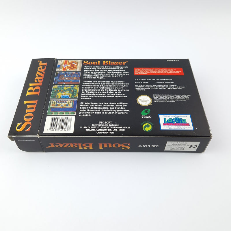 Super Nintendo Spiel : Soul Blazer - OVP Anleitung Modul | SNES PAL NOE