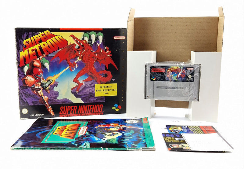 Super Nintendo Spiel : Super Metroid - OVP Anleitung Modul | SNES Big Box PAL