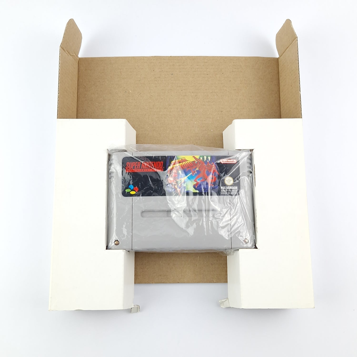 Super Nintendo Spiel : Super Metroid - OVP Anleitung Modul | SNES Big Box PAL