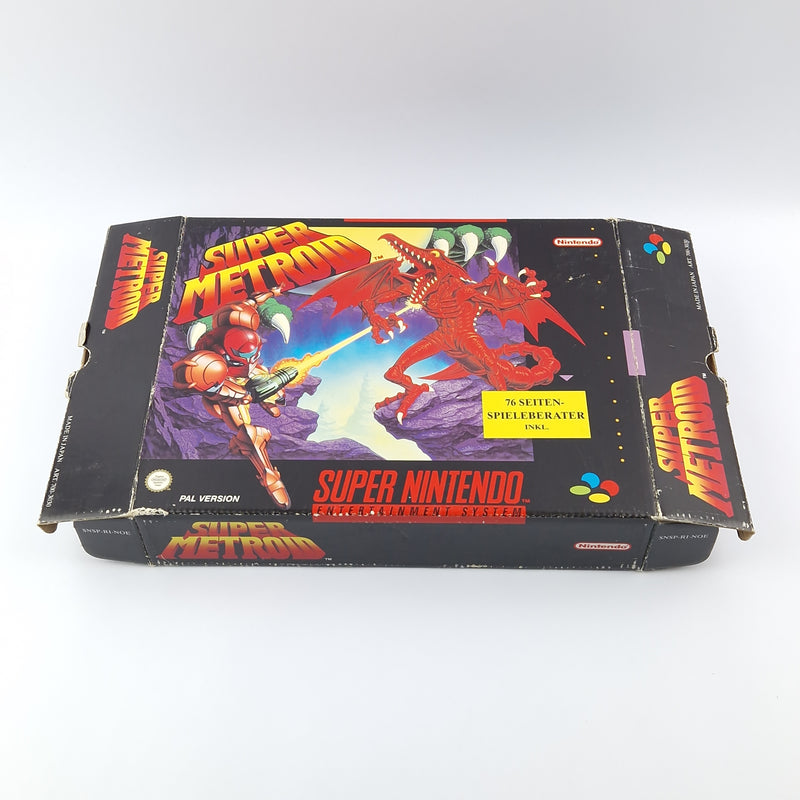 Super Nintendo Spiel : Super Metroid - OVP Anleitung Modul | SNES Big Box PAL