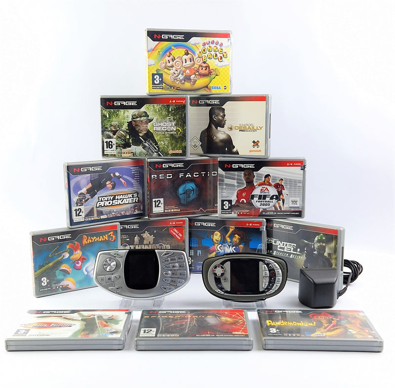 Nokia N Gage Konvolut mit 13 Spielen, 2 Konsolen - Defekt / Ungetestet