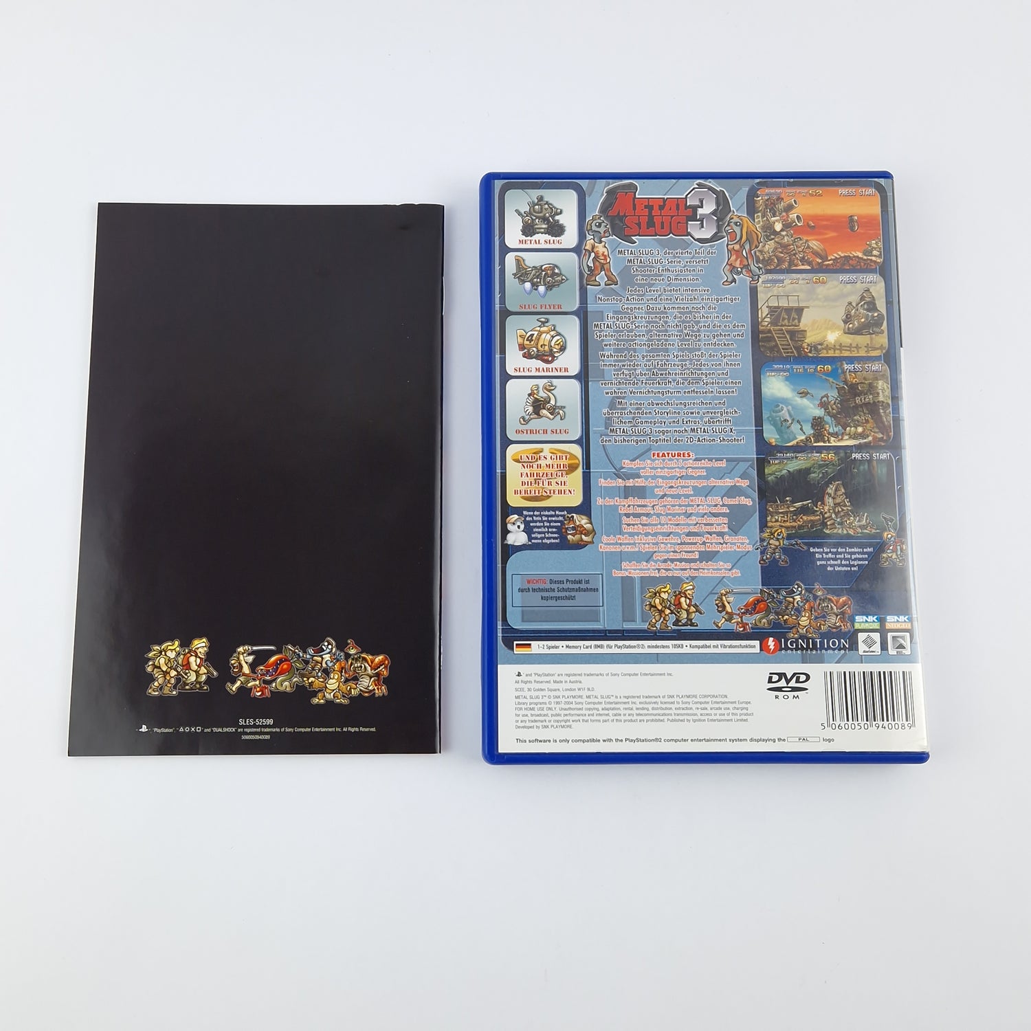 Playstation 2 game: Metal Slug 3 - OVP instructions CD | Sony PS2