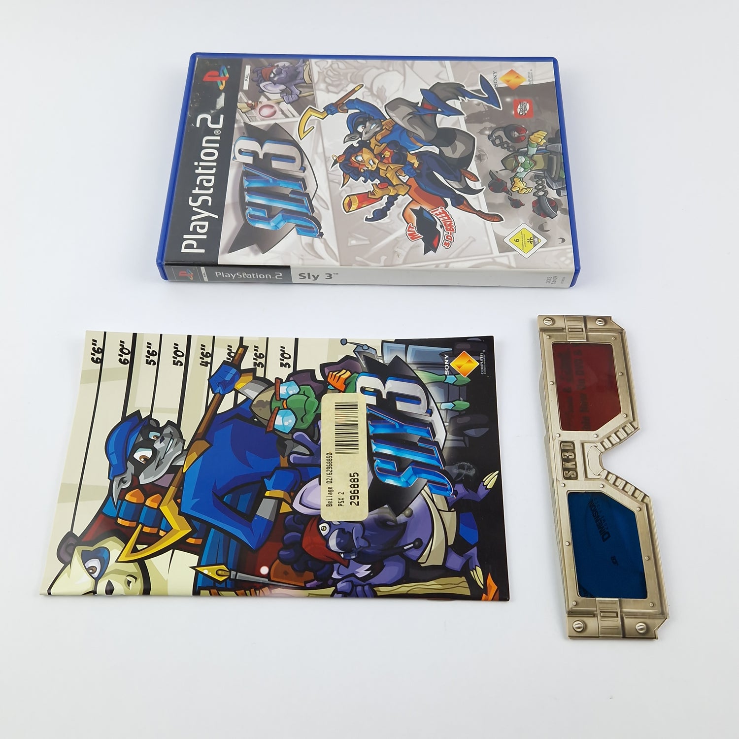 Playstation 2 game: Sly 3 +3D glasses - original packaging instructions CD | Sony PS2