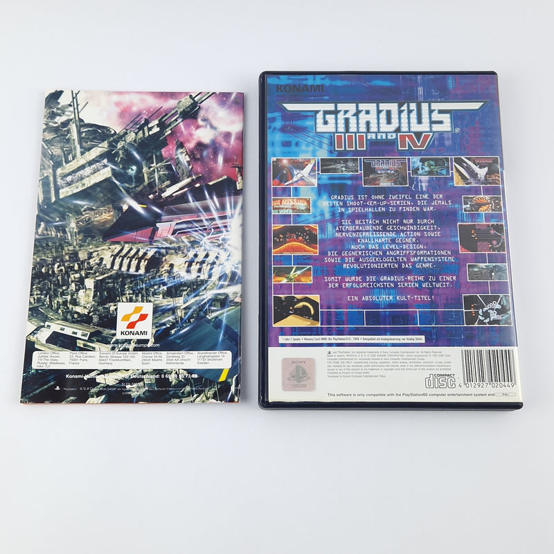 Playstation 2 Spiel : Gradius III and IV - OVP Anleitung CD | Sony PS2 Pal Game