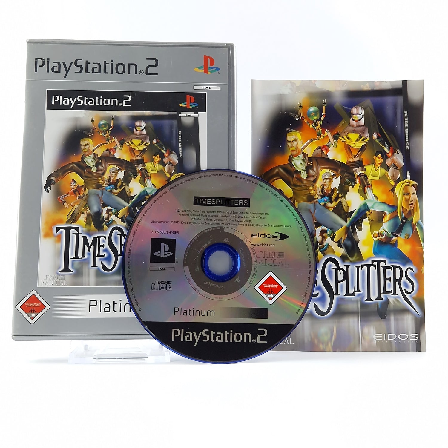 Playstation 2 Game: Time Splitters Platinum OVP Instructions CD | Sony PS2 USK18
