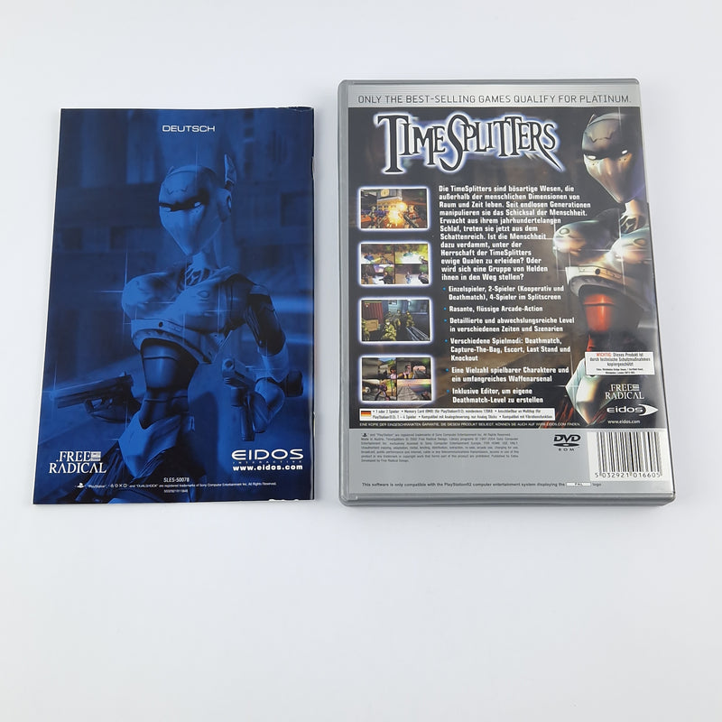 Playstation 2 Game: Time Splitters Platinum OVP Instructions CD | Sony PS2 USK18